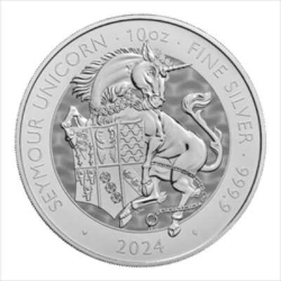 2024 10 OZ SILVER TUDOR BEASTS SEYMOUR UNICORN