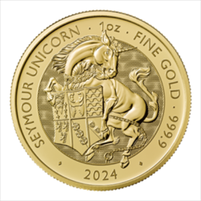2024 1 OZ GOLD TUDOR BEASTS SEYMOUR UNICORN