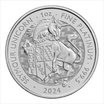 2024 1 OZ PLATINUM TUDOR BEASTS SEYMOUR UNICORN