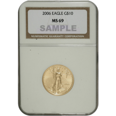 1/4 OZ AMERICAN GOLD EAGLE NGC69