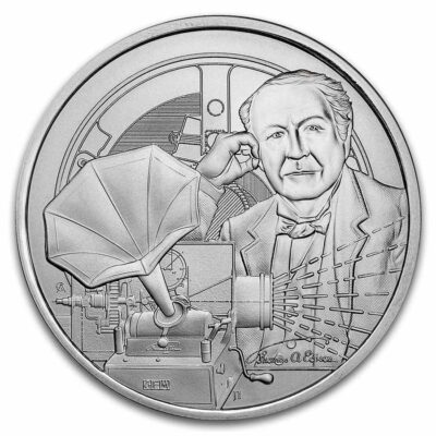 2023 Niue 1 oz Silver Icons of Inspiration: Thomas Edison BU