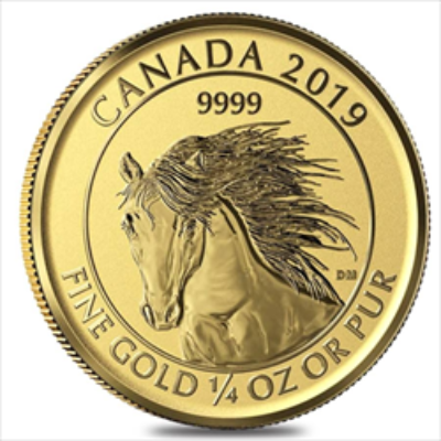 2019 1/4 OZ CANADIAN GOLD HORSE