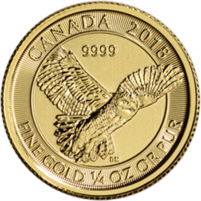 2018 1/4 OZ CANADIAN GOLD SNOWY OWL