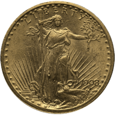 $20 U.S. GOLD SAINT AU