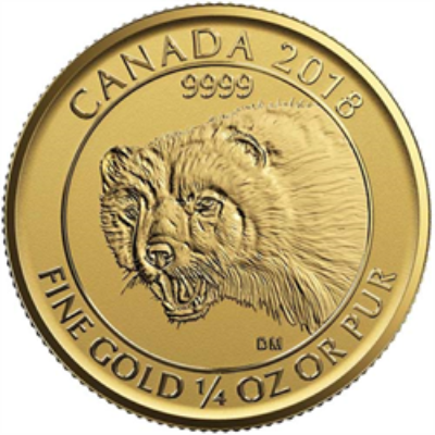 1/4 OZ CANADIAN GOLD WOLVERINE