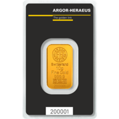 10 GRAM GOLD BAR ARGOR-HERAEUS