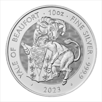 2023 10 OZ SILVER TUDOR BEASTS YALE OF BEAUFORT