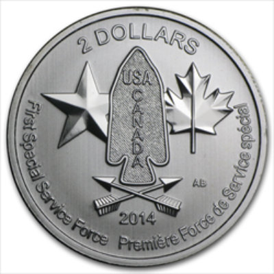 1/2 OZ CANADIAN SILVER COMMEM DEVILS BRIGADE COMMEM (YEARS VARY)