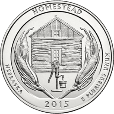 2015 5 OZ SILVER ATB HOMESTEAD Proof Coin (With Box and COA)