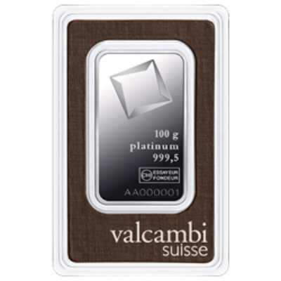 100 GRAM PLATINUM BAR VALCAMBI