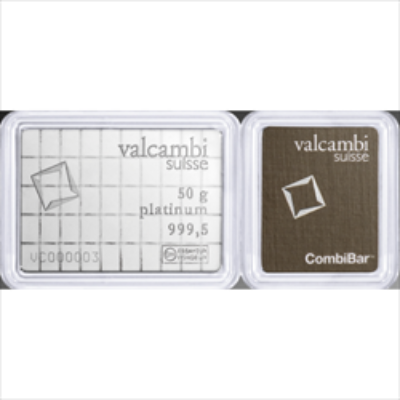 50 GRAM PLATINUM COMBI-BAR VALCAMBI