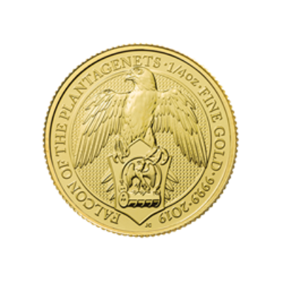 2019 1/4 OZ GOLD QUEENS BEAST FALCON