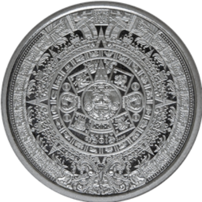 1/4 OZ SILVER ROUND AZTEC CALENDAR