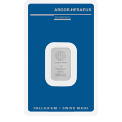 5 GRAM PALLADIUM BAR ARGOR-HERAEUS