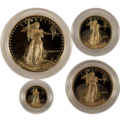 4-PC AMERICAN GOLD EAGLE SET PROOF (CAPSULE ONLY)